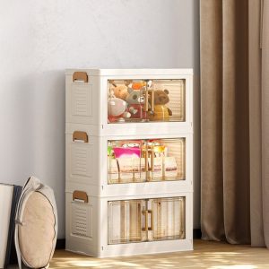 "Turned Swivel Standard Kids Bookshelf with Bar Pull Handle and Multiple Doors (8/6/4 Doors)"