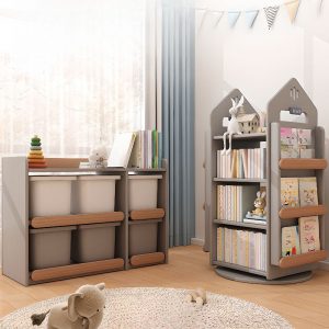 "Minimalist Timber Standard Kids Bookshelf Vertical/Horizontal Unattached with Closed Back and 4 Shelves/3 Shelves"