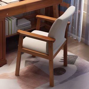 "Solid Color Children's Chair Wood Upholstered Chair(s) With Arms"