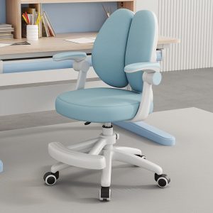 "Adjustable Height Ergonomic Kids Chair With Arms and Lockable Wheels, Upholstered Chair(s)"